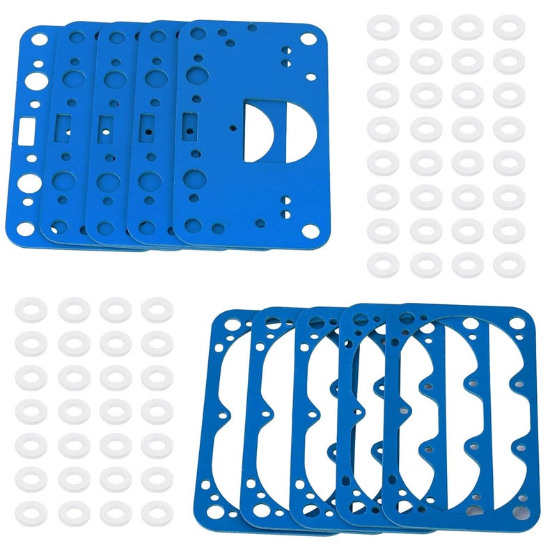 HomeInn 8-2000QFT Carburetor Rebuild Gasket Kit-Fuel Bowl Gasket Kit Replacement Fits for Holley, Street Avenger, QFT, Proform, FST, and HP Carburetor Jet Kit Series 8-2000 M2300 4150 - Image 1